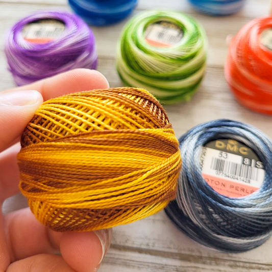 خيوط تطريز فرنسية أصلية (مونس) DMC Cotton Pearl Thread