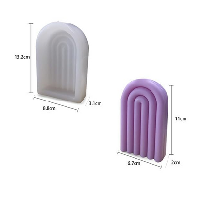 قالب سيليكون قوس قزح صغير Arched Rainbow Silicone Candle Mold