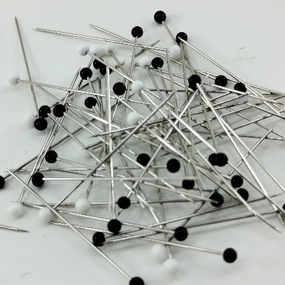 دبابيس شرعي اصلي 38 ملم Small-Head Plastic Hijab Pins – Black & White
