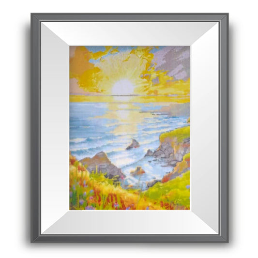 قطعة تطريز مرقم ( غروب )