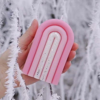 قالب سيليكون قوس قزح صغير Arched Rainbow Silicone Candle Mold