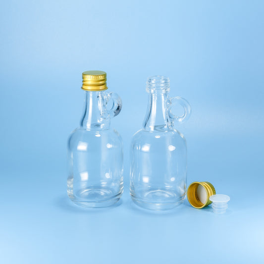 عبوات مياه زمزم زجاجية Glass Bottle 40ml with gold screw caps