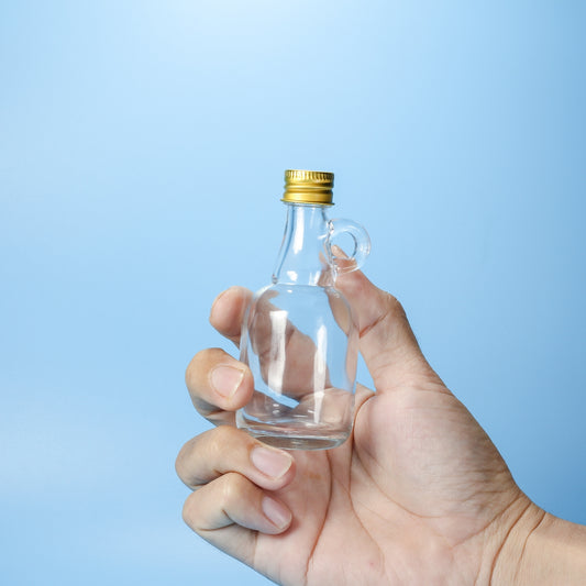 عبوات مياه زمزم زجاجية Glass Bottle 40ml with gold screw caps