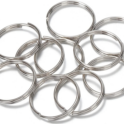 حلقة ميدالية خفيفة ( حلقات ) لون فضي Stainless Steel Key Rings Hoop
