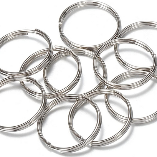 حلقة ميدالية خفيفة ( حلقات ) لون فضي Stainless Steel Key Rings Hoop