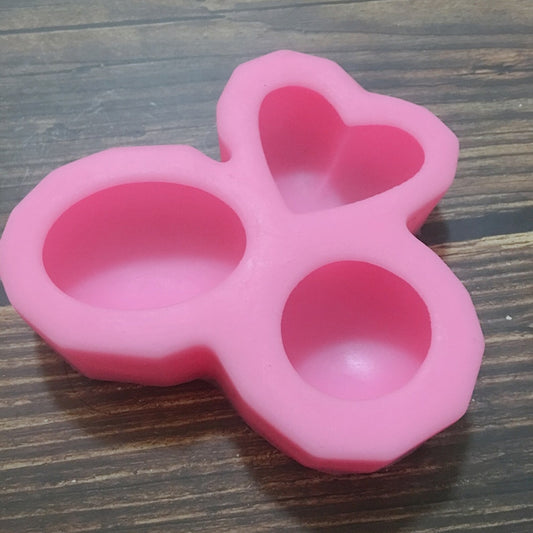 قالب سيليكون قلب دائرة وبيضاوي Oval Silicone Mold, Round and Heart Shape