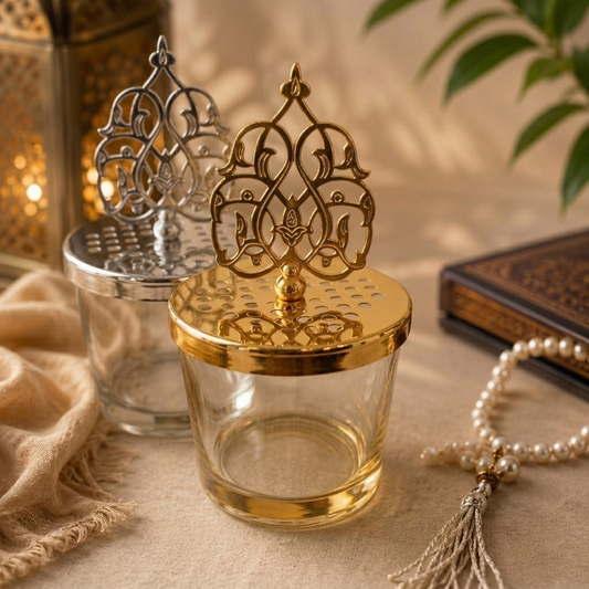 توزيعه سكريه زجاج مع زخرفه اسلامي