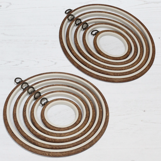 طارة تطريز جلد -دائري وبيضاوي Hoop Ring Plastic Cross Stitch Hoops