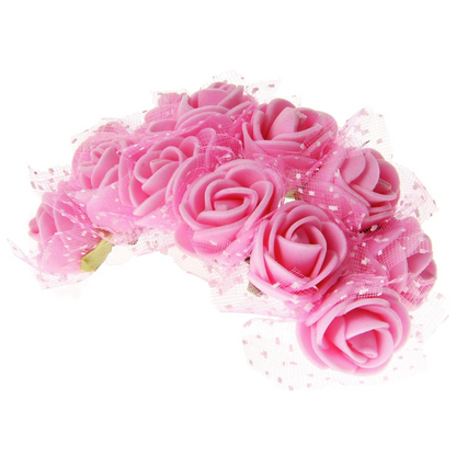 ورد فلل سولو مع سلك وسط Foam Roses Artificial Flower