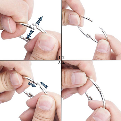 حلقة كتاب 2.5سم فضي Loose Leaf Binder Rings