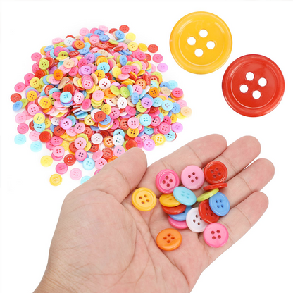 ازرار بلاستيك ملونة Colorful Round Resin Button