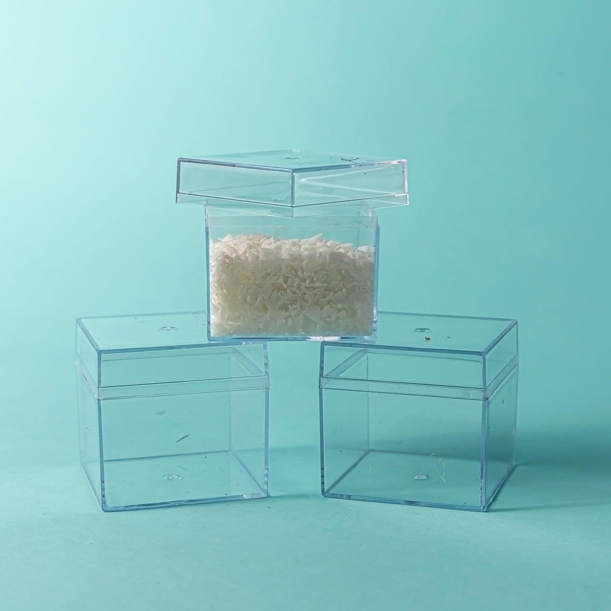 Acrylic cube boxes with separate lid