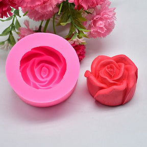 Rose silicone candle mold